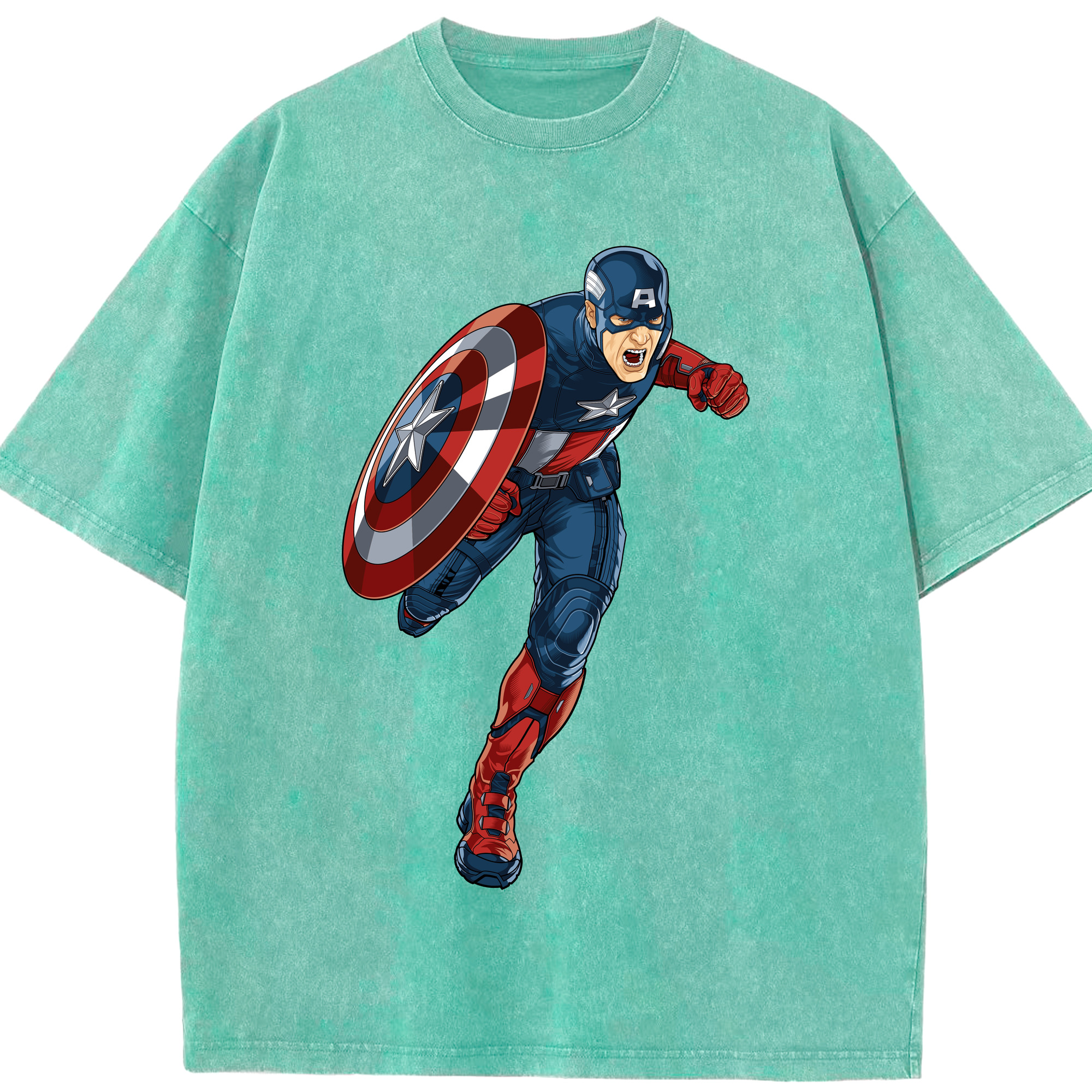 （画像用） アベンジャーズ The Avengers 綿100% ヴィンテージ風 半袖Tシャツ（フロントプリント）